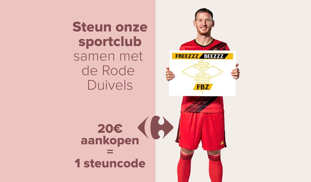Steun je sportclub bij Carrefour